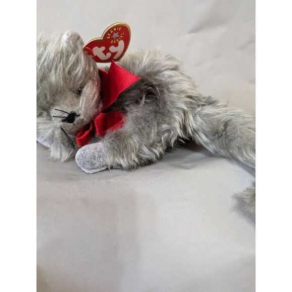 Ty Beanie Baby Beani the Grey Cat  kitten plush stuffed animal 8 inch - Picture 6 of 10